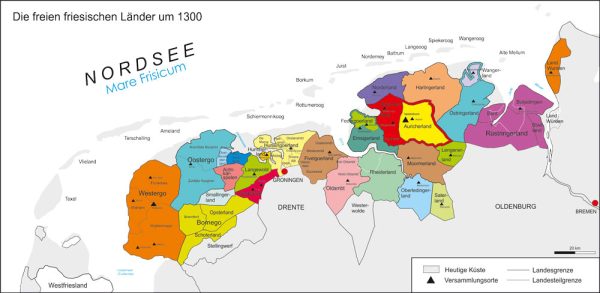 Die freien friesischen Länder um 1300