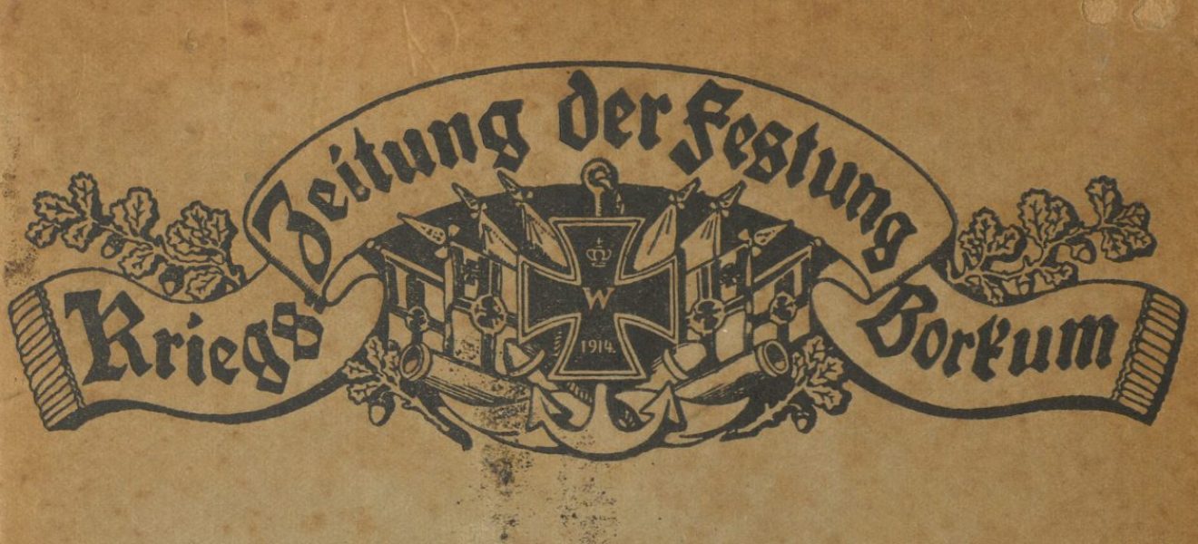 Kriegszeitung der Festung Borkum - Auswahl - Umschlag mit Titel