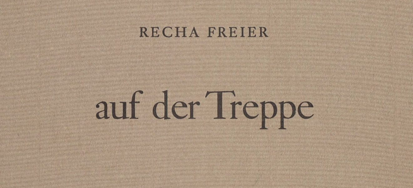 Recha Freier: Auf der Treppe - Umschlag